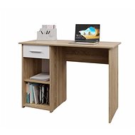 Cheapest furniture - Practical desk with drawer NEJBY ODIN, oak sonoma/white - Writing Desk