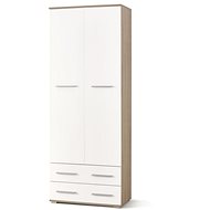 Nejlevnější nábytek Ryder 2D2S - dub sonoma/bílý lesk - Wardrobe