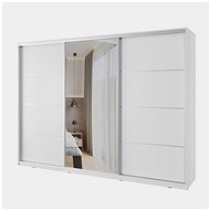 Cheapest furniture Nejby Barnaba 280 cm with sliding door, mirror - white - Wardrobe