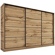 Cheapest furniture Harazia 280 without mirror, with 4 drawers and 2 wardrobe rods, oak wotan - Wardrobe