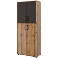 Nejby Gianni Premium Shelved wardrobe, body: oak wotan, door: anthracite/oak wot - Wardrobe