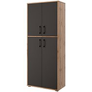 Nejby Gianni Premium Shelved wardrobe, body: oak wotan, door: anthracite - Wardrobe