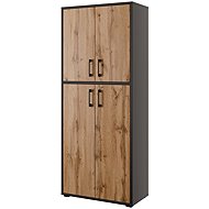 Nejby Gianni Premium Shelved wardrobe, body: anthracite, door: oak wotan - Wardrobe