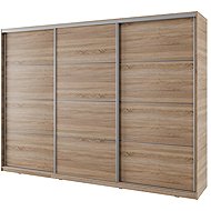 Cheapest furniture Nejby Barnaba 280 cm with sliding doors, 4 drawers and 2 wardrobe rods, oak sonom - Wardrobe