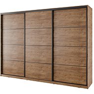 Cheapest furniture Nejby Barnaba 280 cm with sliding doors, 4 drawers and 2 wardrobe rods, oak lefka - Wardrobe