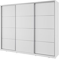Cheapest furniture Nejby Barnaba 250 cm with sliding doors, 4 drawers and 2 wardrobe rods, white - Wardrobe