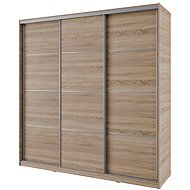 Cheapest furniture Nejby Barnaba 200 cm with sliding doors, 4 drawers and 2 wardrobe rods, oak sonom - Wardrobe