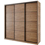 Cheapest furniture Nejby Barnaba 200 cm with sliding doors, 4 drawers and 2 wardrobe rods, oak lefka - Wardrobe