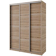 Cheapest furniture Nejby Barnaba 150 cm with sliding doors, 4 drawers and 2 wardrobe rods, oak sonom - Wardrobe