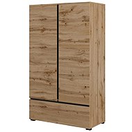 Cheapest furniture Cabinet Bonifacio 2D1S, oak wotan/black - Wardrobe