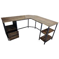 Cheapest furniture Nejby Kimi with drawer, corner, walnut - Writing Desk