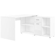 Cheapest furniture Rothing right, white / white gloss - Writing Desk