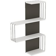 Cheapest furniture Wall shelf AMYTIS, white/anthracite - Shelf