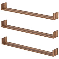 Cheapest furniture Halyor Set of 3 wall shelves 120 cm, walnut - Shelf