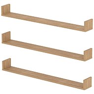 Cheapest furniture Halyor Set of 3 wall shelves 120 cm, sapphire oak - Shelf