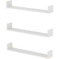 Cheapest furniture Halyor Set of 3 wall shelves 90 cm, white - Shelf