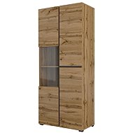 Cheapest furniture BONIFACIO 3D, oak wotan/black - Office Shelf