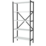 Cheapest furniture Rosul, metal, black/white - Shelving Unit