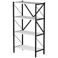 Cheapest furniture Halros, metal, black/white - Shelving Unit