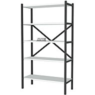 Cheapest furniture Ivelgar, metal, black/white - Shelving Unit