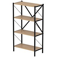 Cheapest Halros furniture, metal, black/sapphire oak - Shelving Unit