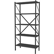 Cheapest furniture Mebru, metal, 158 cm, black/anthracite - Shelving Unit