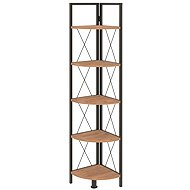 Cheapest furniture Sarul, metal, corner, black/pine - Shelving Unit