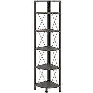 Cheapest furniture Sarul, metal, corner, black/anthracite - Shelving Unit