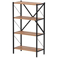 Cheapest furniture Halros, metal, black/walnut - Shelving Unit