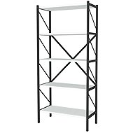 Cheapest furniture Mebru, metal, 158 cm, black/white - Shelving Unit