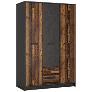 Cheapest furniture Livana Wardrobe 3D2S, matera dark/old style - Wardrobe