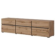 Cheapest furniture Bonifacio 3D3S TV table, oak wotan/black - TV Table
