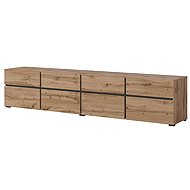 Cheapest furniture Bonifacio 4D4S TV table, oak wotan/black - TV Table
