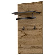 Cheapest furniture Wall hanger BONIFACIO, oak wotan/black - Coat Hanger