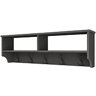 Cheapest furniture Wall hanger BRELI with shelf, anthracite - Coat Hanger