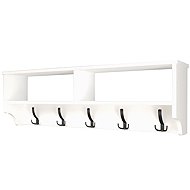 Cheapest furniture Wall hanger BRELI with shelf, white - Coat Hanger