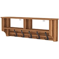 Cheapest furniture Wall hanger BRELI with shelf, walnut - Coat Hanger