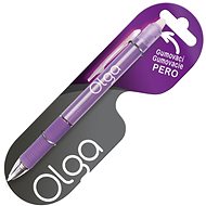 Nekupto Pen with the name Olga rubberized - Eraser Pen