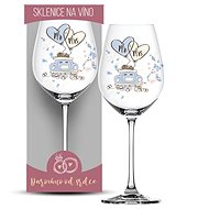 Nekupto Wine glass Mr & Mrs - Glass