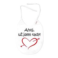 Baby Nellys Waterproof bib, 24 × 27 cm - Hello, I'm here! - Bib