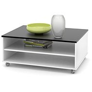 Nejlevnější nábytek ZU05, černá/bílá - Konferenční stolek