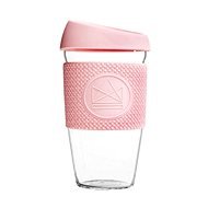 Neon Kactus Glas Kaffeebecher 450 ml rosa - Trinkbecher