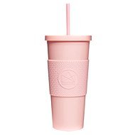 Neon Kactus ivópohár szívószállal 625 ml, rózsaszínű - Pohár