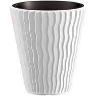 Prosperplast SANDY +  Layer White 29.7cm - Flower Pot