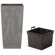 Prosperplast URBI SQUARE CONCRETE EFFECT with Marengo Layer 19.5cm - Flower Pot