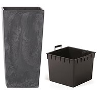 Prosperplast URBI SQUARE CONCRETE EFFECT with Anthracite Insert 26.5cm - Flower Pot