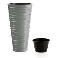 Prosperplast SAND SLIM + Deposit Grey Stone 39.0cm - Flower Pot