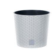 Prosperplast RATO ROUND + White Deposit 40.0cm - Flower Pot