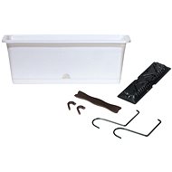 Prosperplast CAMELIA W with Hooks White 40.2cm - Flower Box