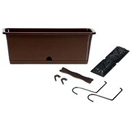 Prosperplast CAMELIA W with Hooks, Dark Brown 40.2cm - Flower Box
